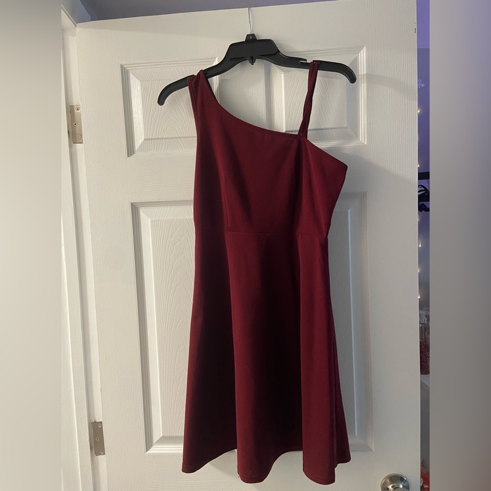 A darker red color dress from SHEIN